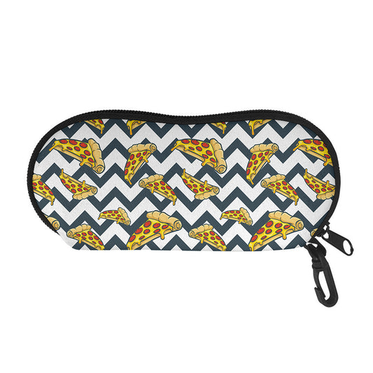 Zigzag Pizza Pattern Print Glasses Case