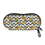Zigzag Pizza Pattern Print Glasses Case