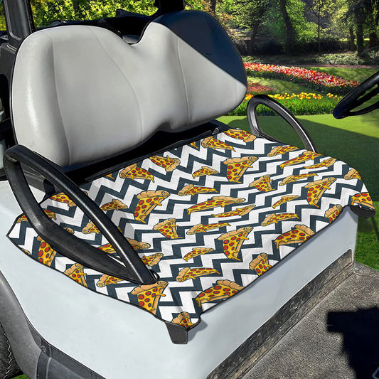 Zigzag Pizza Pattern Print Golf Cart Seat Cover