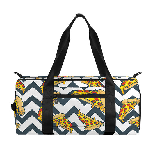 Zigzag Pizza Pattern Print Gym Bag