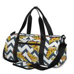 Zigzag Pizza Pattern Print Gym Bag