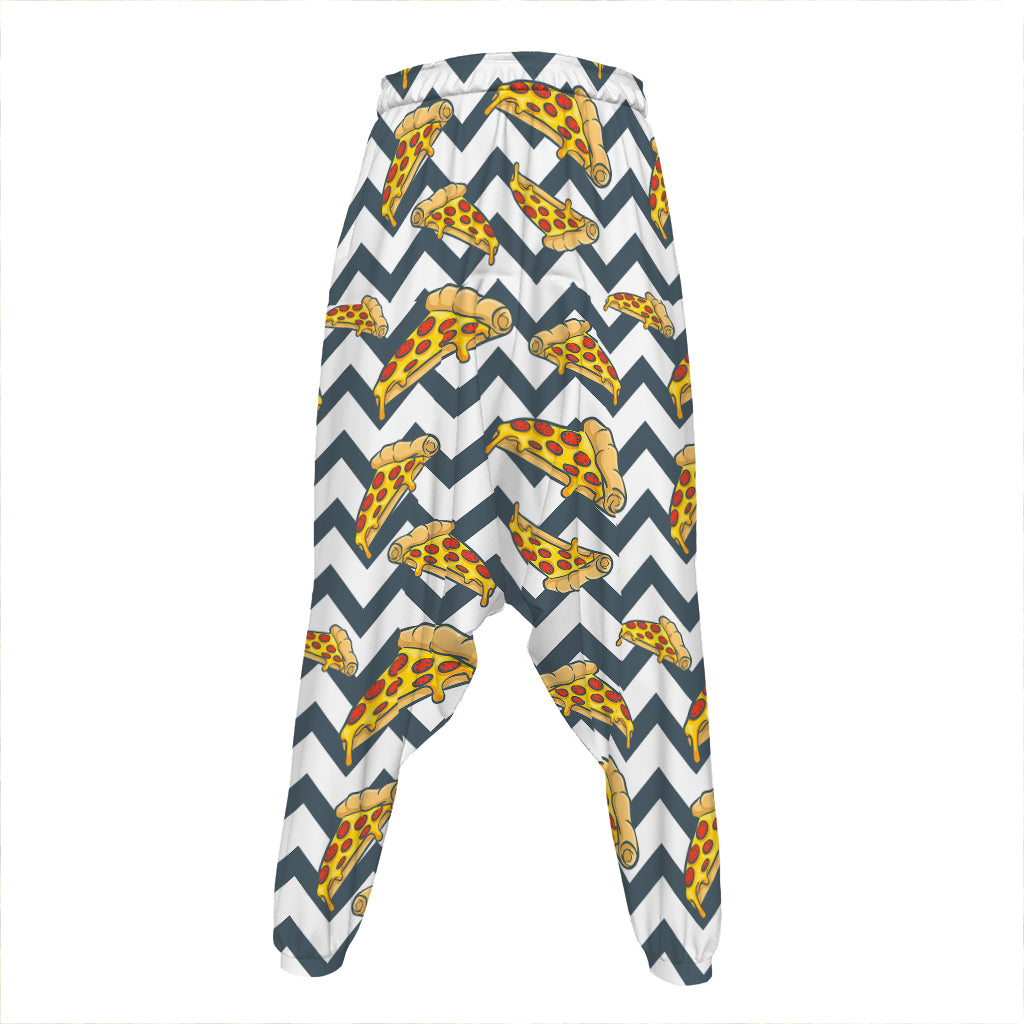 Zigzag Pizza Pattern Print Hammer Pants