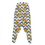 Zigzag Pizza Pattern Print Hammer Pants