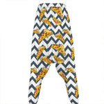 Zigzag Pizza Pattern Print Hammer Pants