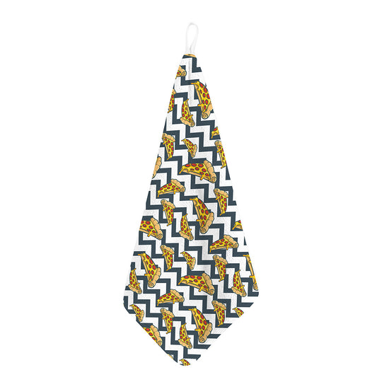 Zigzag Pizza Pattern Print Hand Towel