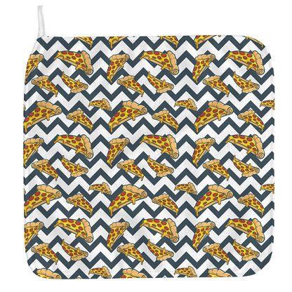 Zigzag Pizza Pattern Print Hand Towel