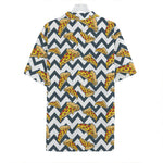 Zigzag Pizza Pattern Print Hawaiian Shirt