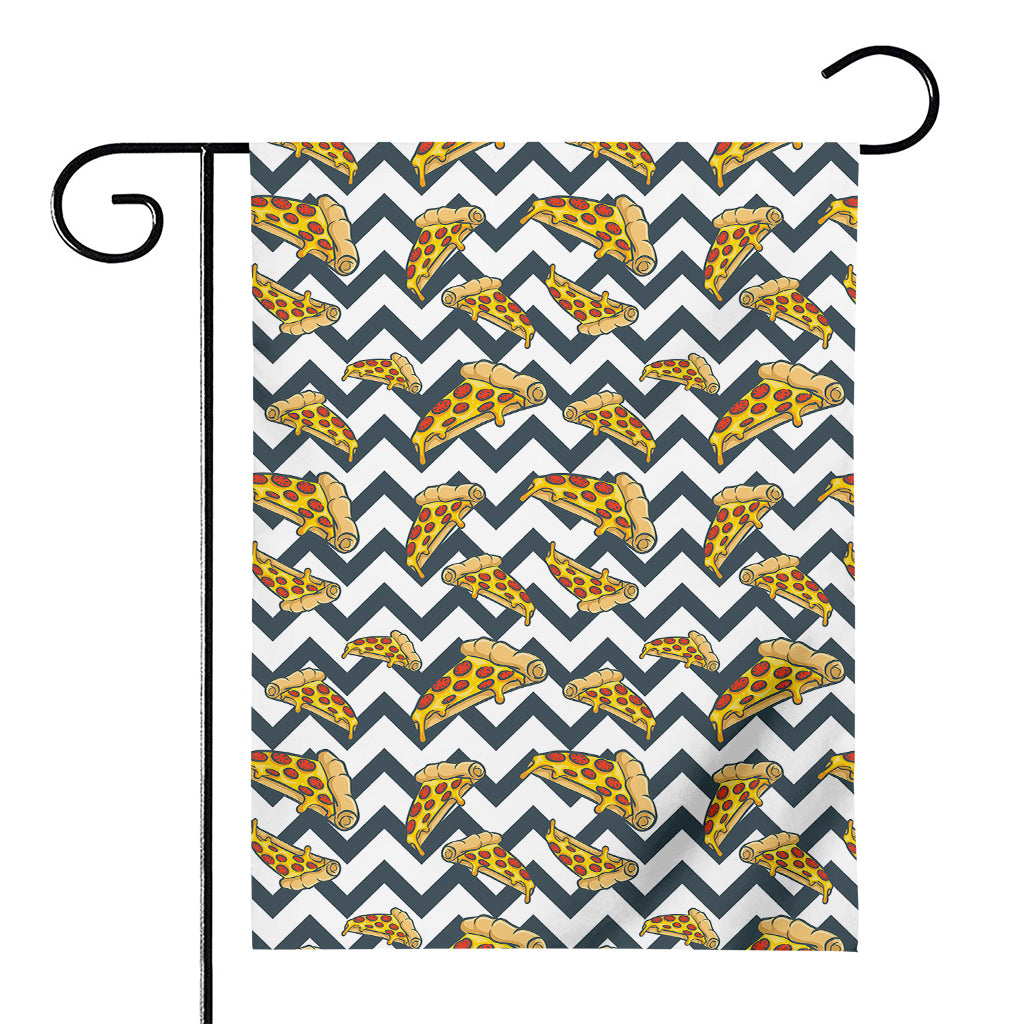 Zigzag Pizza Pattern Print House Flag