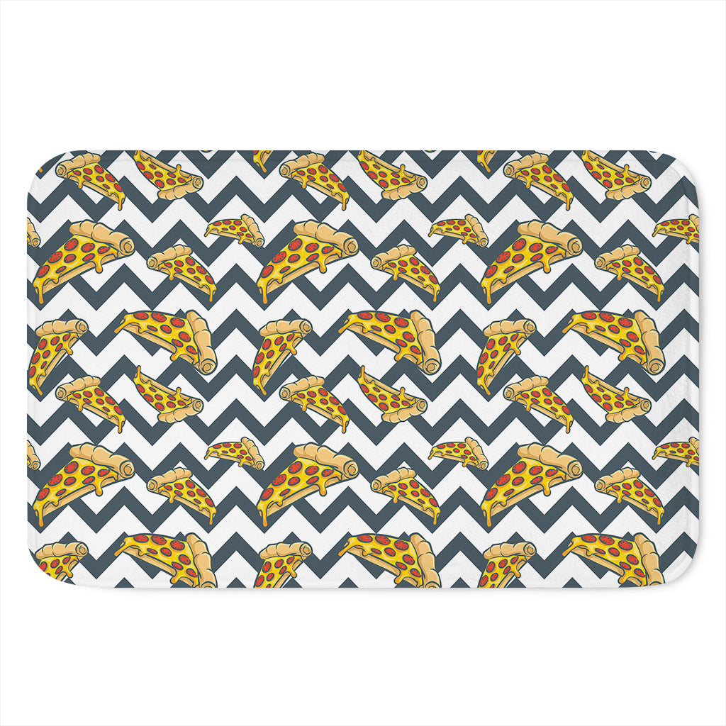 Zigzag Pizza Pattern Print Indoor Door Mat