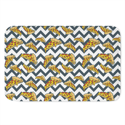 Zigzag Pizza Pattern Print Indoor Door Mat