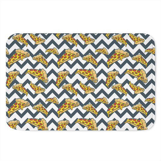 Zigzag Pizza Pattern Print Indoor Door Mat