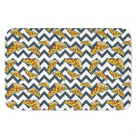 Zigzag Pizza Pattern Print Indoor Door Mat
