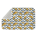 Zigzag Pizza Pattern Print Indoor Door Mat