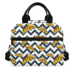 Zigzag Pizza Pattern Print Insulated Lunch Bag