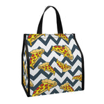 Zigzag Pizza Pattern Print Insulated Lunch Tote