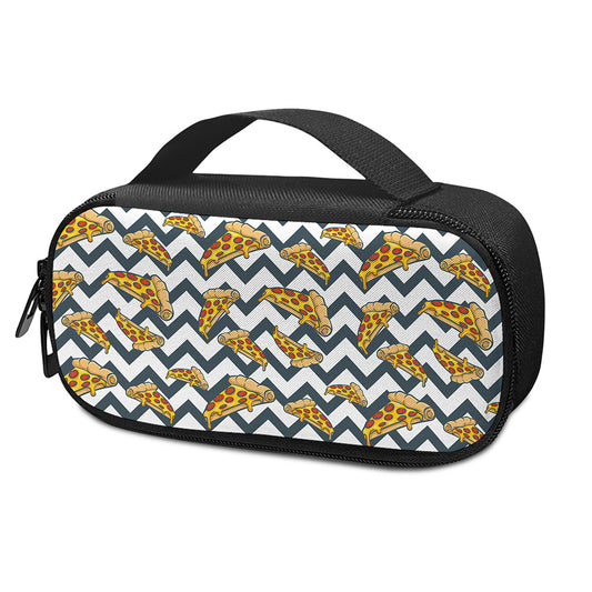 Zigzag Pizza Pattern Print Insulin Cooler Travel Case