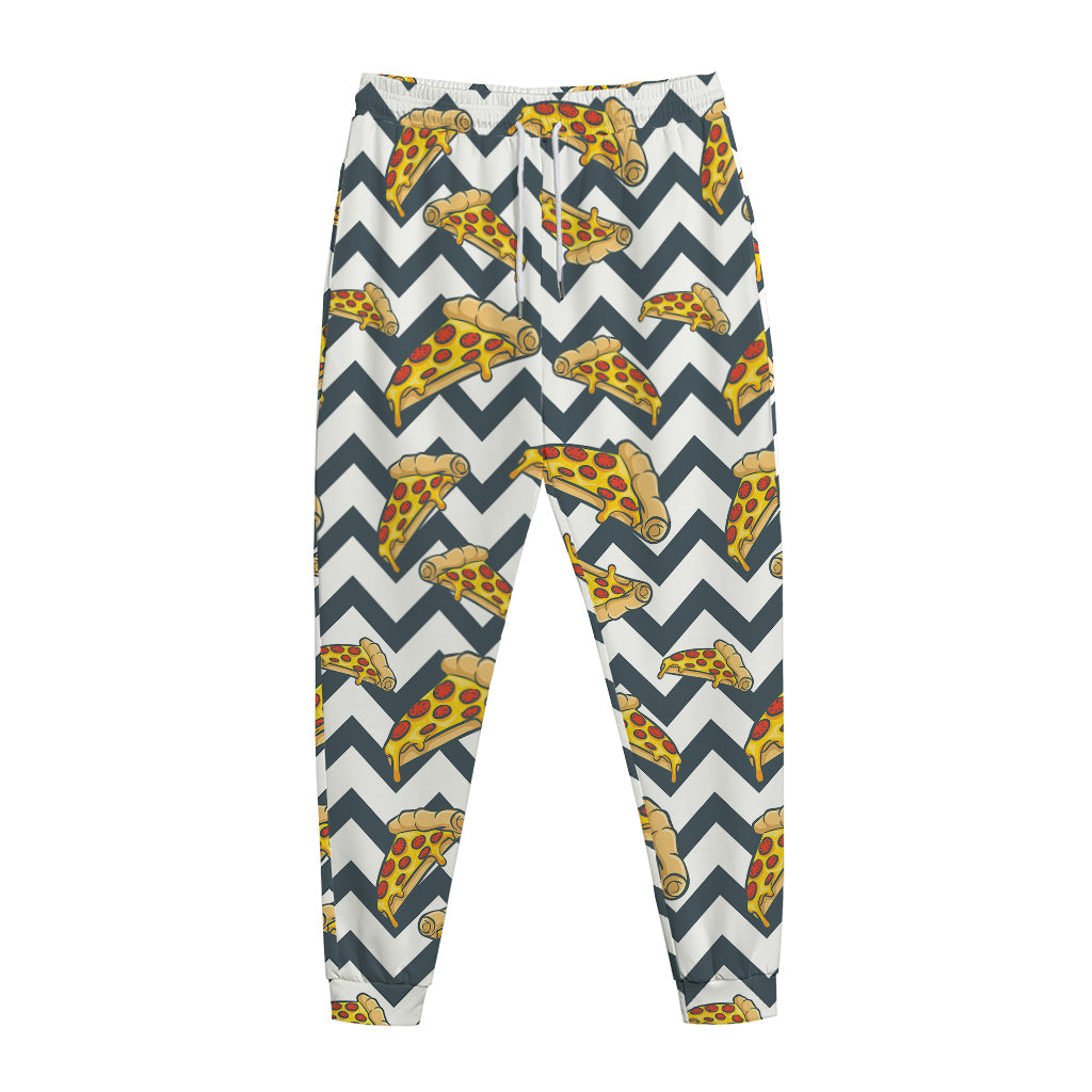 Zigzag Pizza Pattern Print Jogger Pants