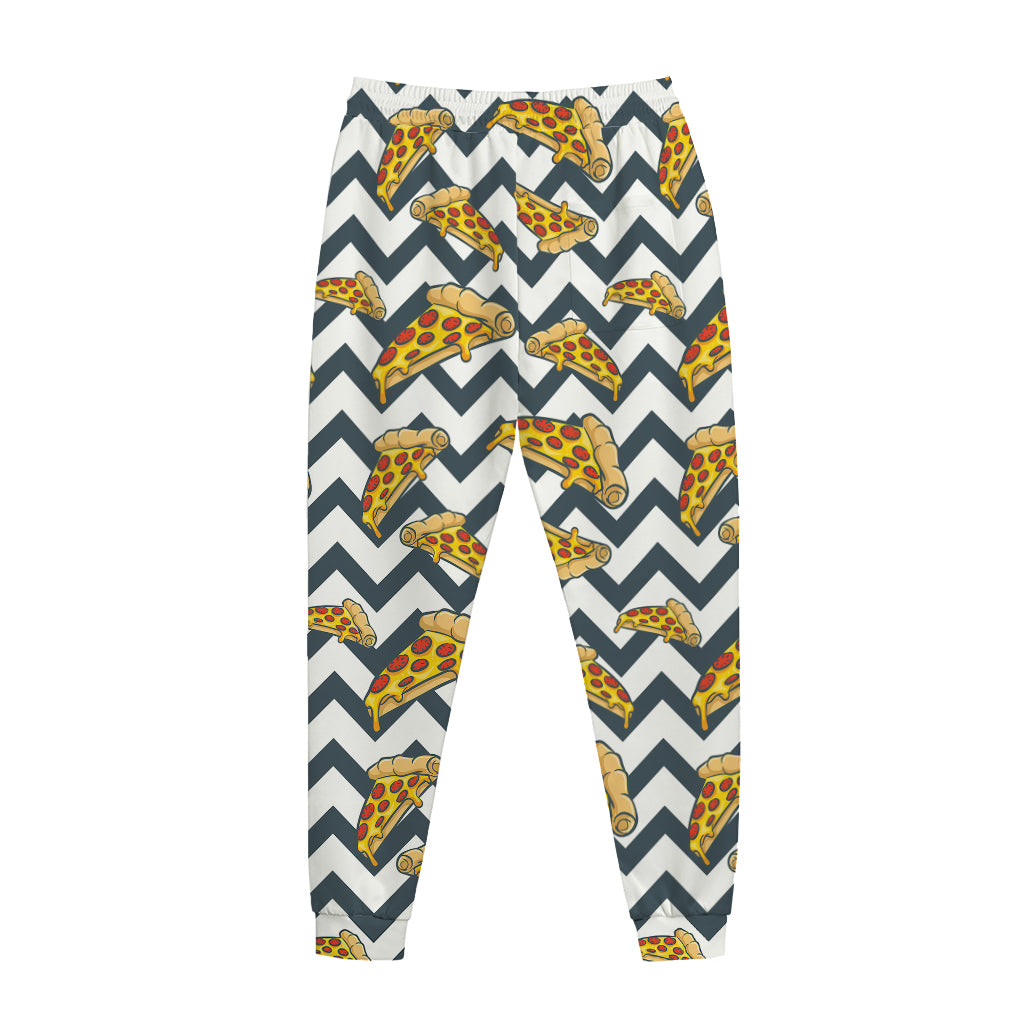 Zigzag Pizza Pattern Print Jogger Pants