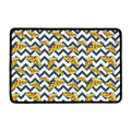Zigzag Pizza Pattern Print Kitchen Mat