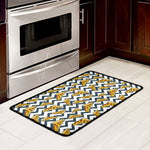 Zigzag Pizza Pattern Print Kitchen Mat