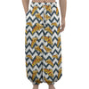 Zigzag Pizza Pattern Print Lantern Pants