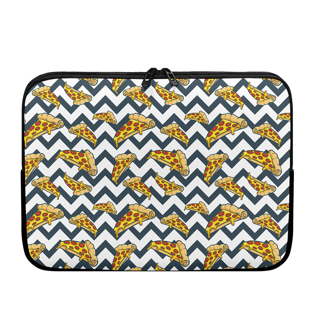 Zigzag Pizza Pattern Print Laptop Sleeve