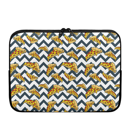 Zigzag Pizza Pattern Print Laptop Sleeve
