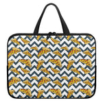 Zigzag Pizza Pattern Print Laptop Sleeve With Handle
