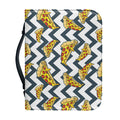 Zigzag Pizza Pattern Print Leather Bible Cover