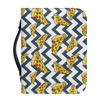 Zigzag Pizza Pattern Print Leather Bible Cover