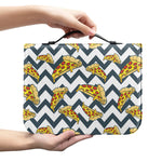 Zigzag Pizza Pattern Print Leather Bible Cover