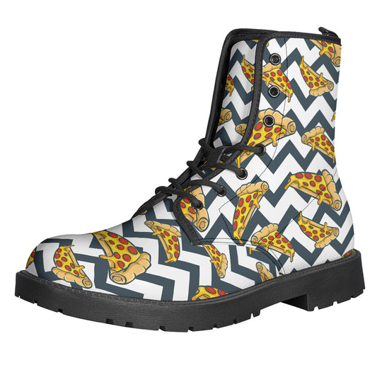 Zigzag Pizza Pattern Print Backpack