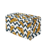 Zigzag Pizza Pattern Print Leather Tissue Box Cover