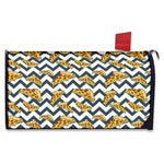 Zigzag Pizza Pattern Print Mailbox Cover