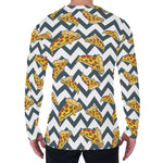 Zigzag Pizza Pattern Print Men's Long Sleeve T-Shirt