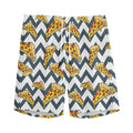 Zigzag Pizza Pattern Print Men's Athletic Shorts