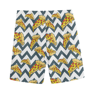 Zigzag Pizza Pattern Print Men's Sports Shorts