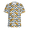 Zigzag Pizza Pattern Print Men's Sports T-Shirt