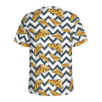 Zigzag Pizza Pattern Print Men's Sports T-Shirt