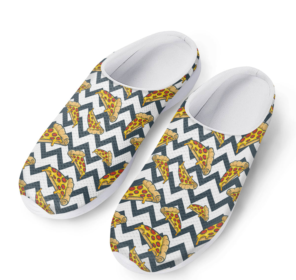 Zigzag Pizza Pattern Print Mesh Casual Shoes