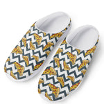 Zigzag Pizza Pattern Print Mesh Casual Shoes