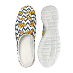 Zigzag Pizza Pattern Print Mesh Casual Shoes