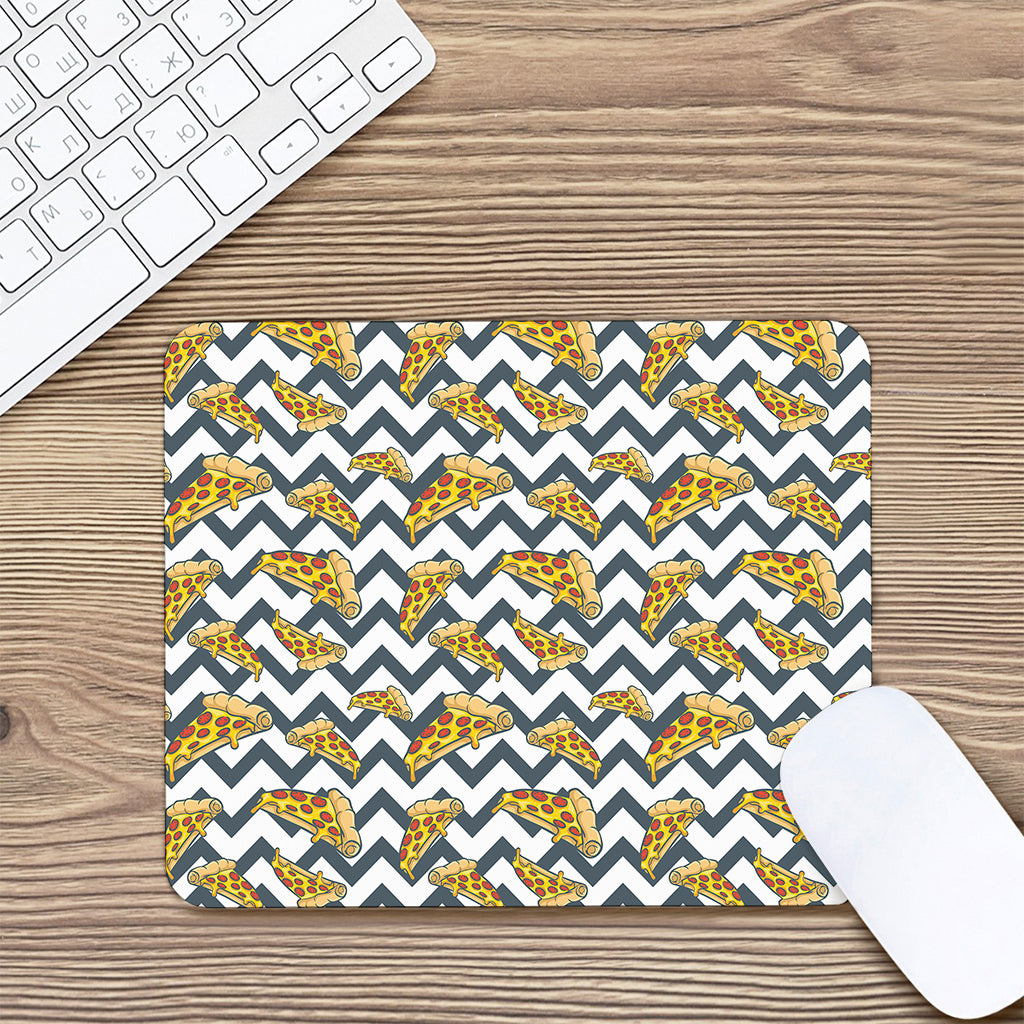Zigzag Pizza Pattern Print Mouse Pad