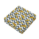 Zigzag Pizza Pattern Print Outdoor Seat Cushion Cover