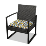 Zigzag Pizza Pattern Print Outdoor Seat Cushion Cover