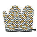 Zigzag Pizza Pattern Print Oven Mitts