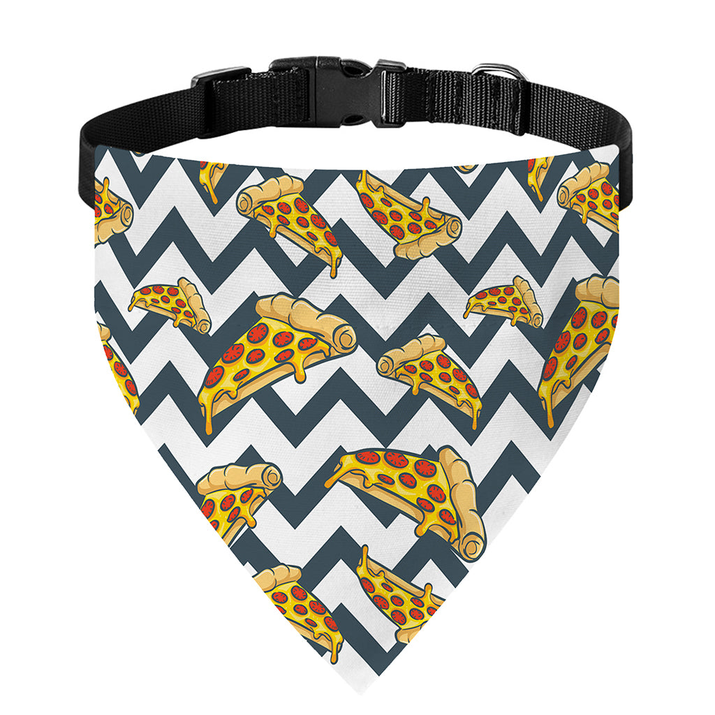 Zigzag Pizza Pattern Print Over The Collar Dog Bandana