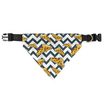 Zigzag Pizza Pattern Print Over The Collar Dog Bandana