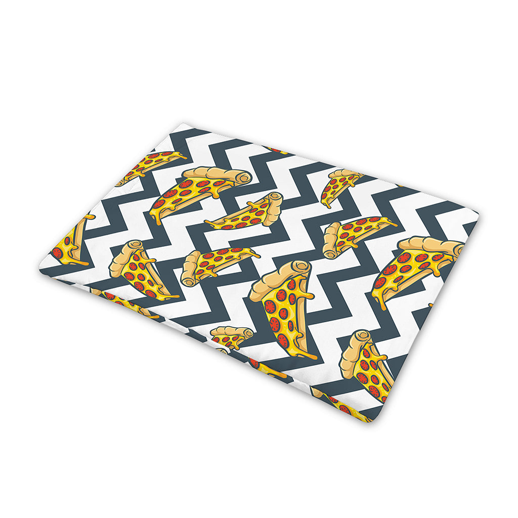 Zigzag Pizza Pattern Print Pet Cooling Mat Cover