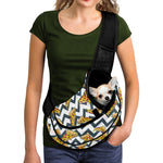 Zigzag Pizza Pattern Print Pet Sling Carrier
